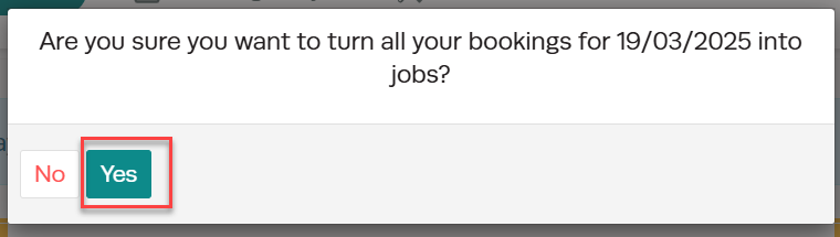 Workshop Software screen showing if this is correct, click the green " yes " button
