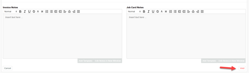 Workshop Software how do i detach and/or void a credit showing to the bottom and press "void"