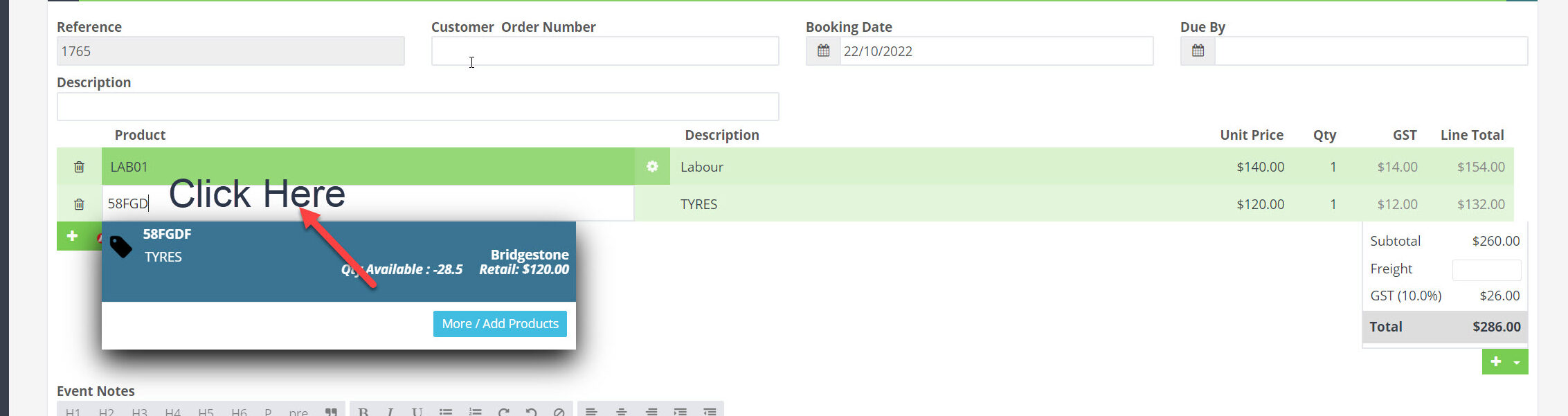 Workshop Software screen showing once you have located the inactive product srcset=