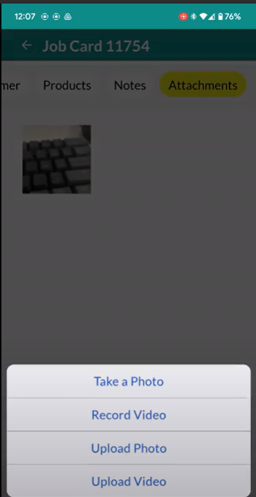 Workshop Software screen showing after granting permission, this will take you to your camera where you can ta...