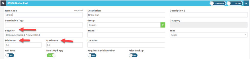 Workshop Software screen showing the system will automatically calculate the amount needed to bring the quanti...