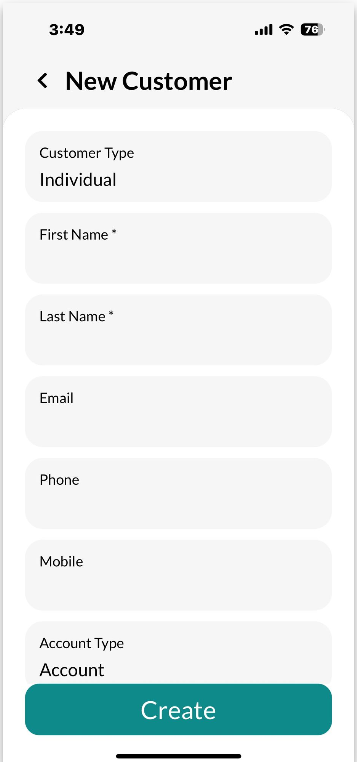 Workshop Software screen showing note that first name and last name are compulsory fields required to create a...