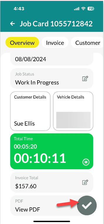 Workshop Software screen showing please find the link to adding products, attachments and updating labour time...