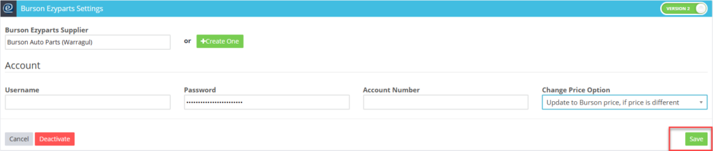 Workshop Software how to integrate burson version 2 showing your settings click save to complete the integration setup