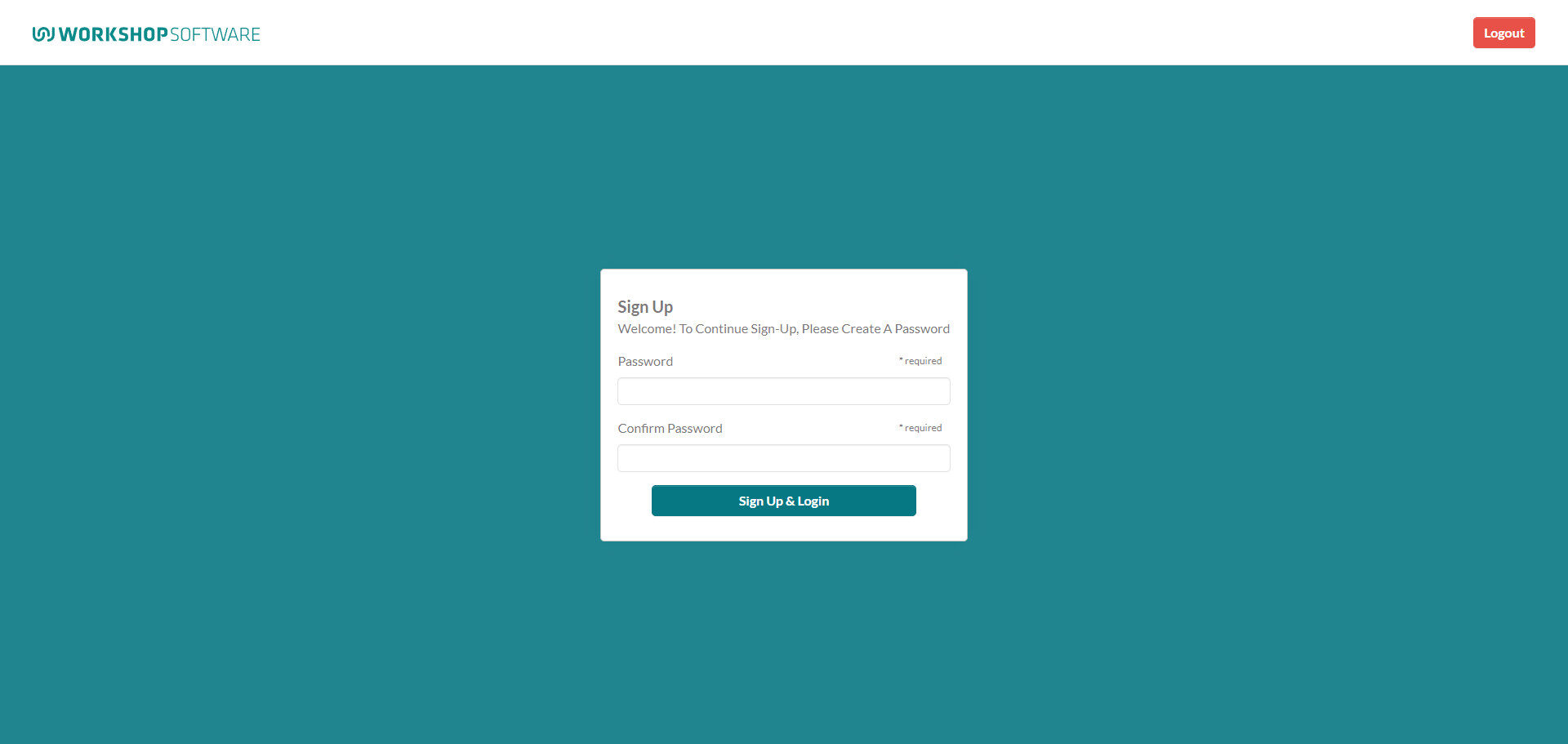 Workshop Software screen showing when your customer clicks on the link, they will be directed to a page where ...