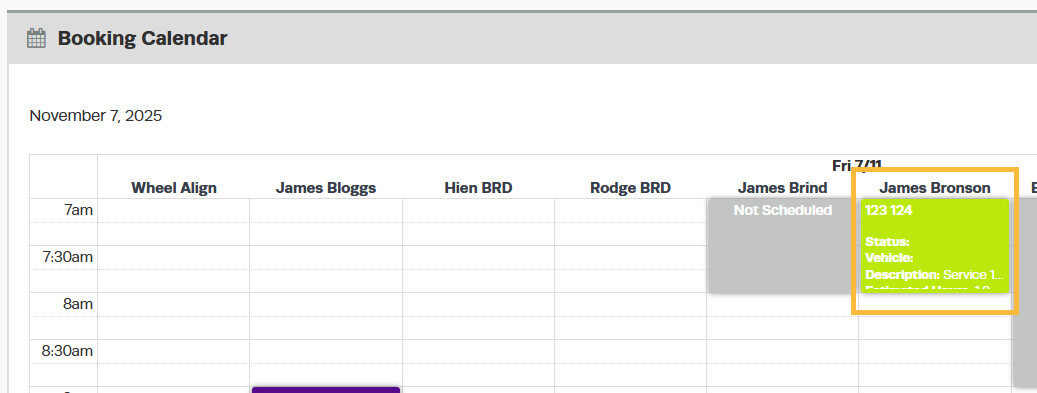 Option 1: Drag and Drop in the Booking Diary screenshot 6