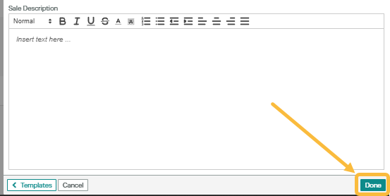 Workshop Software screen showing when you have entered the details of your newly acquired units press ' done '...