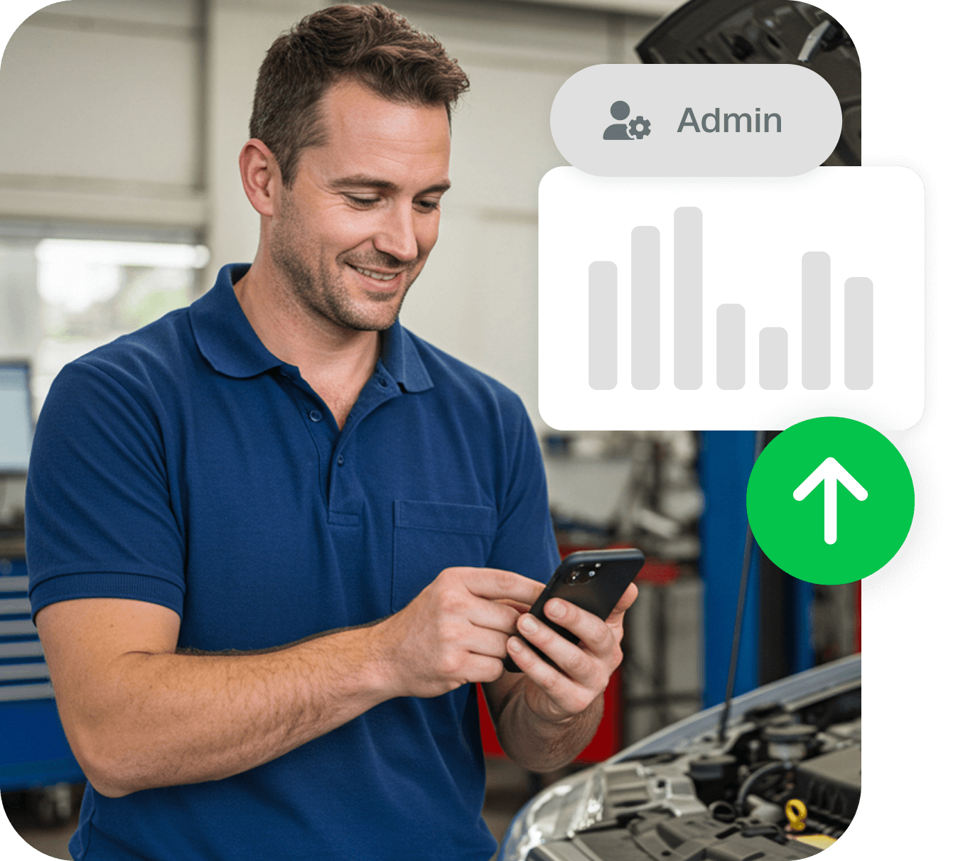 Workshop Software garage management dashboard interface