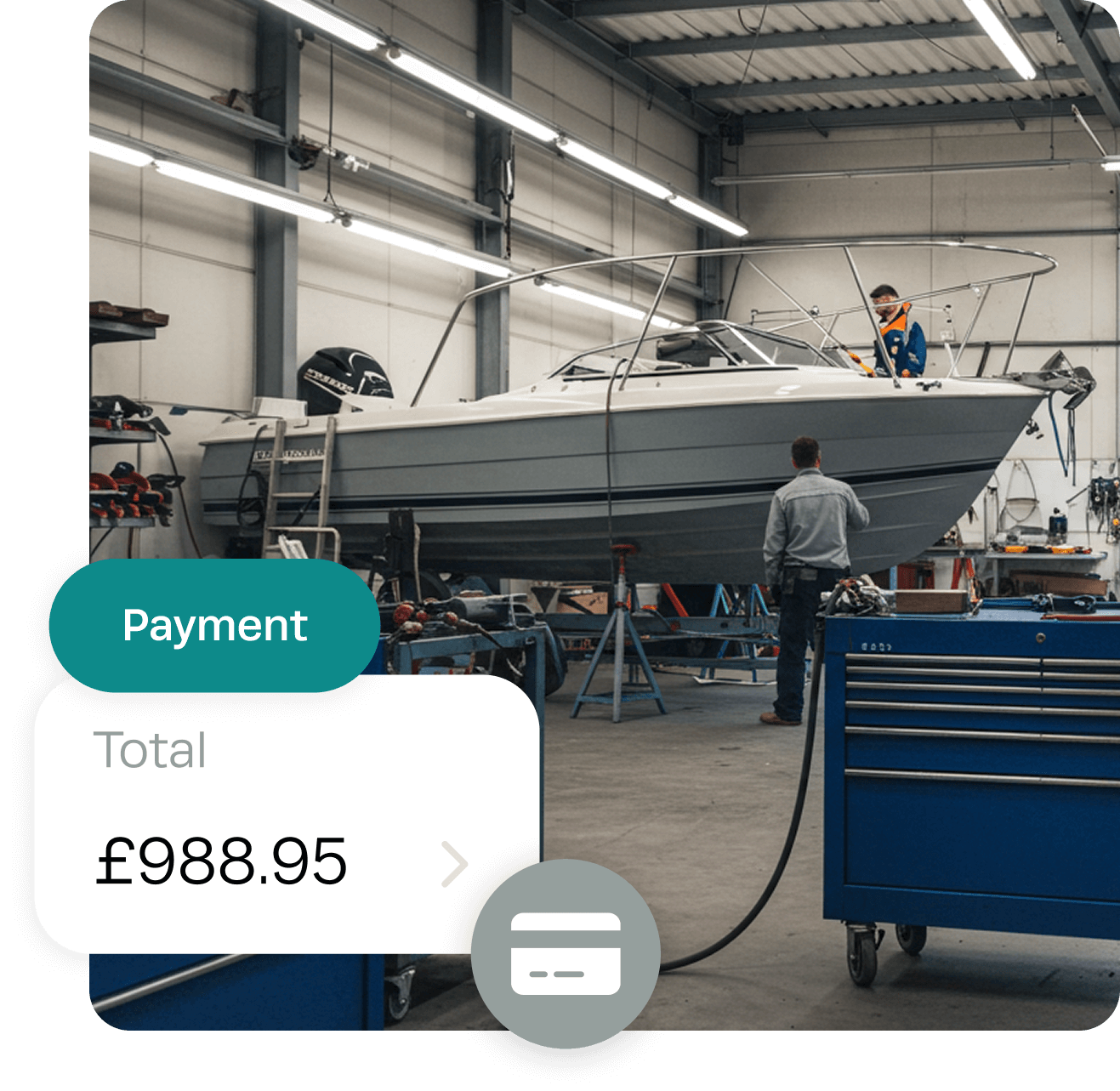 Workshop Software marine repair job card and scheduling interface