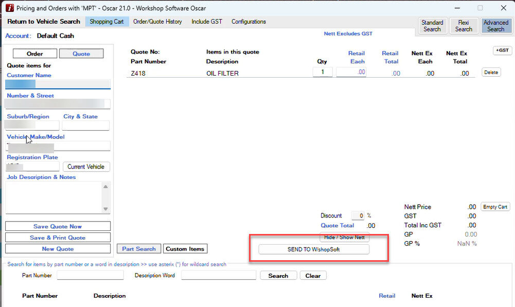 Workshop Software oscar integration with workshop software step 18 of 20