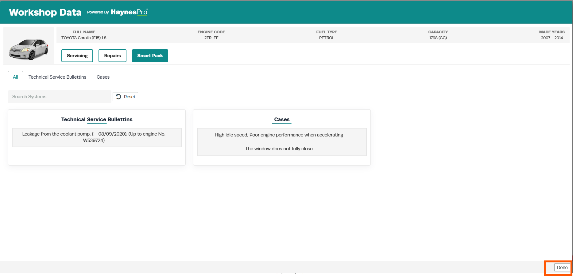 Workshop Software screen showing this will close the workshopdata window and return you to your workshop softw...