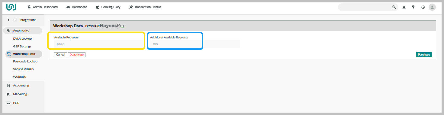 Workshop Software screen showing after successful activation, you will see this screen